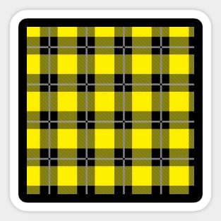 Yellow and Black Flannel-Plaid Pattern Sticker